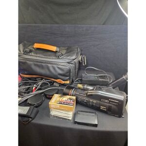 Vintage Mitsubishi HS-C35 S-VHS-C‎ Camcorder Bundle with Lenses and Bag 1992